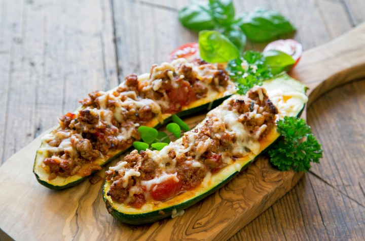 calabacitas rellenas con carne